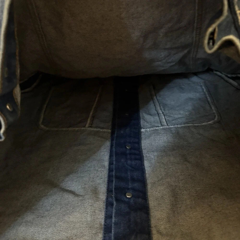 Vintage Wrangler Jacket Mens 2XL XXL Denim Jean Trucker Stitched Pockets Western
